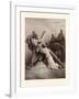 Jesus Falling Beneath the Cross-Gustave Dore-Framed Giclee Print