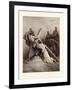 Jesus Falling Beneath the Cross-Gustave Dore-Framed Giclee Print