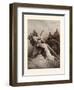 Jesus Falling Beneath the Cross-Gustave Dore-Framed Premium Giclee Print