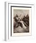 Jesus Falling Beneath the Cross-Gustave Dore-Framed Premium Giclee Print