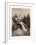 Jesus Falling Beneath the Cross-Gustave Dore-Framed Giclee Print