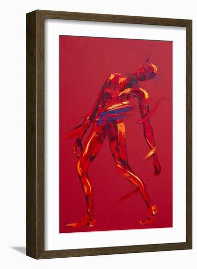 Jesus Falls for the First Time - Station 3-Penny Warden-Framed Giclee Print