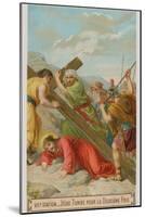 Jesus Falls for the Second Time. the Seventh Station of the Cross-null-Mounted Giclee Print