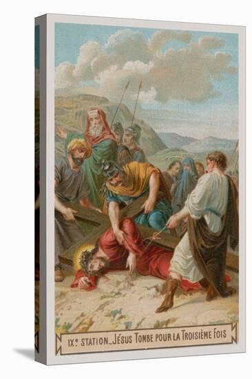 Jesus Falls for the Third Time. the Ninth Station of the Cross-null-Stretched Canvas