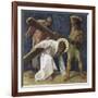 Jesus Falls the First Time (3rd Station of the Cross) 1898-Martin Feuerstein-Framed Giclee Print