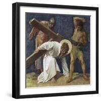 Jesus Falls the First Time (3rd Station of the Cross) 1898-Martin Feuerstein-Framed Giclee Print