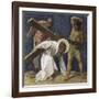 Jesus Falls the First Time (3rd Station of the Cross) 1898-Martin Feuerstein-Framed Giclee Print