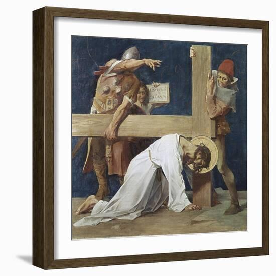 Jesus Falls the Second Time (7th Station of the Cross) 1898-Martin Feuerstein-Framed Giclee Print