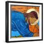 Jesus falls under the cross-Sara Hayward-Framed Giclee Print