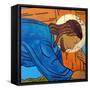Jesus falls under the cross-Sara Hayward-Framed Stretched Canvas