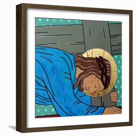 Jesus falls-Sara Hayward-Framed Giclee Print