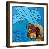 Jesus falls-Sara Hayward-Framed Giclee Print