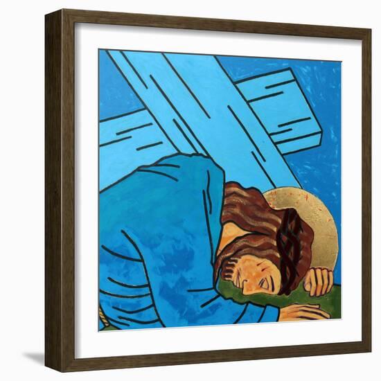 Jesus falls-Sara Hayward-Framed Giclee Print