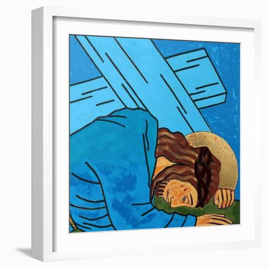 Jesus falls-Sara Hayward-Framed Giclee Print