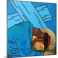 Jesus falls-Sara Hayward-Mounted Giclee Print