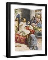 Jesus' Feet Anointed-null-Framed Art Print