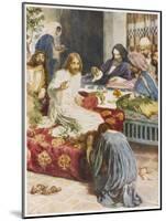 Jesus' Feet Anointed-null-Mounted Art Print