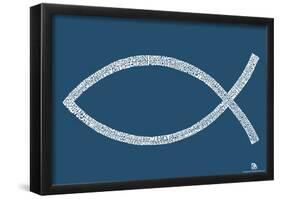 Jesus Fish Text Poster-null-Framed Poster