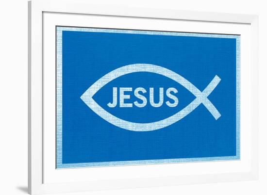 Jesus Fish With Text-null-Framed Art Print