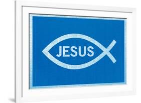 Jesus Fish With Text-null-Framed Art Print