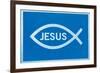 Jesus Fish With Text-null-Framed Art Print