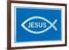Jesus Fish With Text-null-Framed Art Print