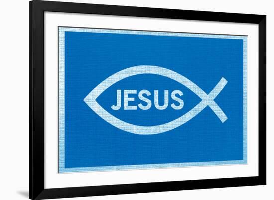 Jesus Fish With Text-null-Framed Art Print