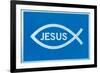 Jesus Fish With Text-null-Framed Art Print