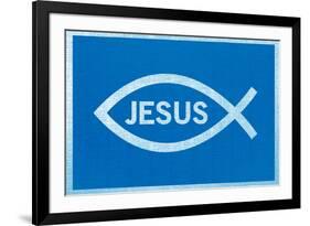 Jesus Fish With Text-null-Framed Art Print