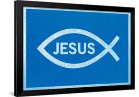 Jesus Fish With Text-null-Framed Art Print