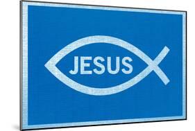 Jesus Fish With Text-null-Mounted Poster