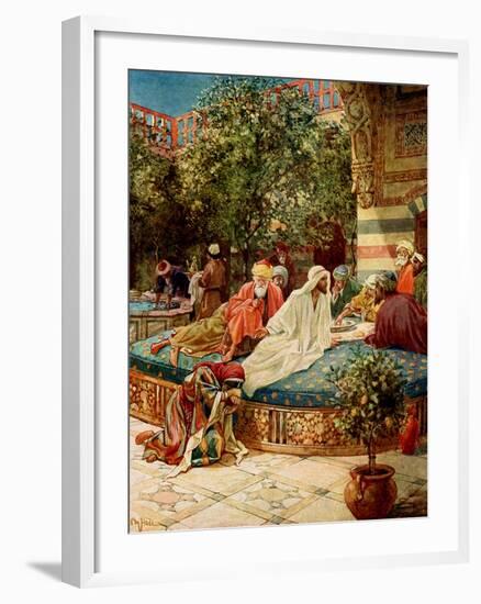 Jesus forgives a sinful woman - Bible-William Brassey Hole-Framed Giclee Print