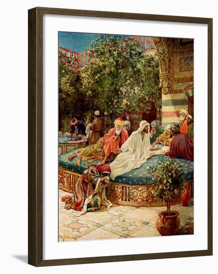 Jesus forgives a sinful woman - Bible-William Brassey Hole-Framed Giclee Print