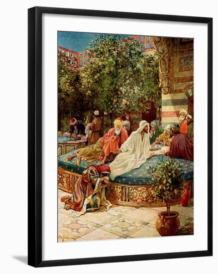 Jesus forgives a sinful woman - Bible-William Brassey Hole-Framed Giclee Print