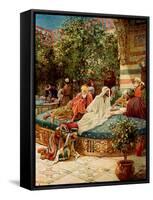 Jesus forgives a sinful woman - Bible-William Brassey Hole-Framed Stretched Canvas