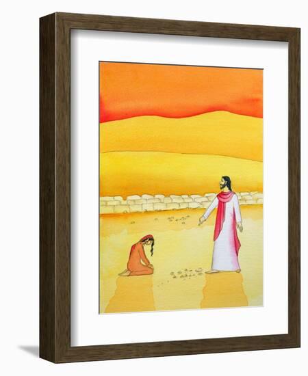 Jesus Forgives the Woman Caught in Adultery, 2006-Elizabeth Wang-Framed Giclee Print