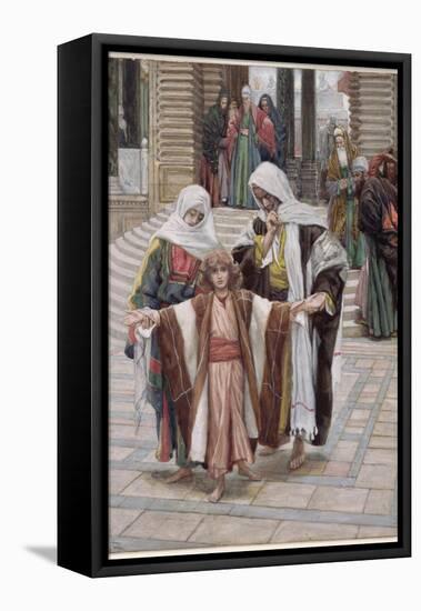 Jesus Found in the Temple, Illustration for 'The Life of Christ', C.1886-94-James Tissot-Framed Stretched Canvas