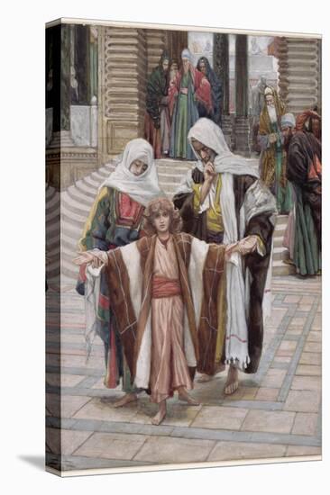 Jesus Found in the Temple, Illustration for 'The Life of Christ', C.1886-94-James Tissot-Stretched Canvas