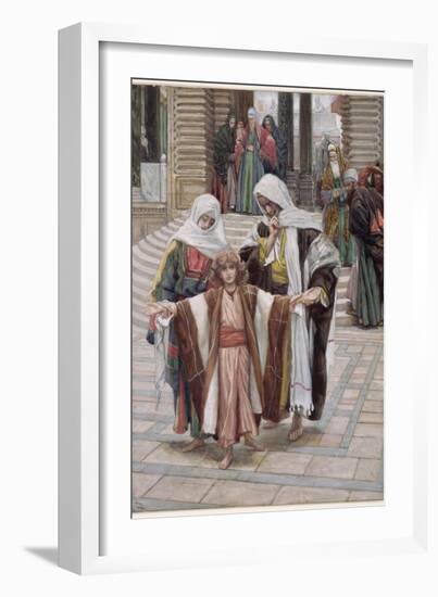 Jesus Found in the Temple, Illustration for 'The Life of Christ', C.1886-94-James Tissot-Framed Giclee Print