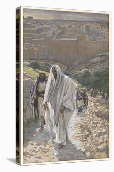 Jesus Goes in the Evening to Bethany-James Tissot-Stretched Canvas