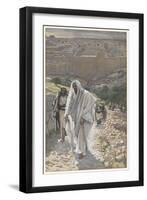 Jesus Goes in the Evening to Bethany-James Tissot-Framed Giclee Print