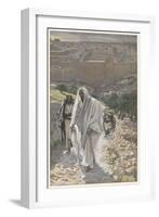 Jesus Goes in the Evening to Bethany-James Tissot-Framed Giclee Print