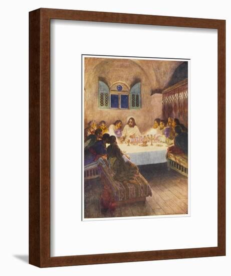 Jesus Has Supper with His Disciples for the Last Time-null-Framed Art Print