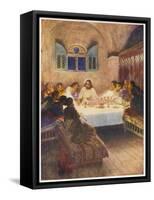 Jesus Has Supper with His Disciples for the Last Time-null-Framed Stretched Canvas