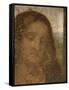 Jesus head, detail from Leonardos Last Supper,1498. After restoration (finished in 1999).-Leonardo Da Vinci-Framed Stretched Canvas