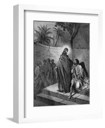 'Jesus healing a man sick of the palsy - Bible' Giclee Print - Gustave ...