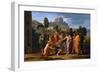 Jesus Healing the Blind of Jericho-Nicolas Poussin-Framed Giclee Print