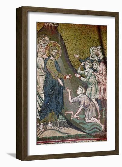 Jesus Healing the Crippled and the Blind-null-Framed Giclee Print