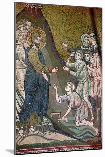 Jesus Healing the Crippled and the Blind-null-Mounted Giclee Print