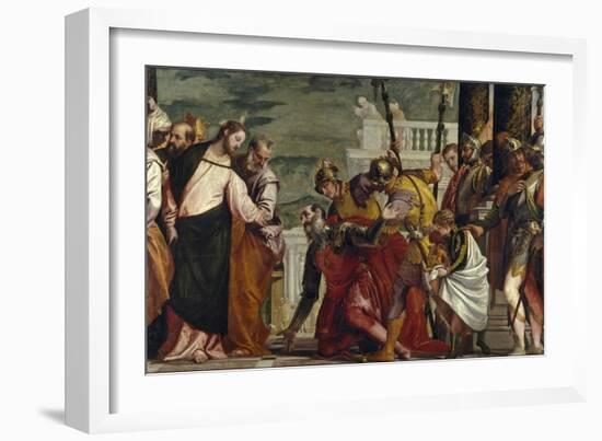 Jesus Healing the Servant of a Centurion-Paolo Veronese-Framed Giclee Print